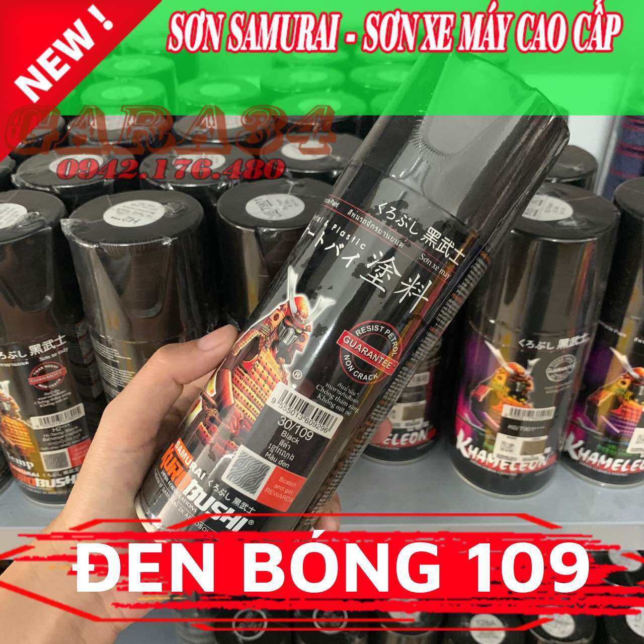 SƠN SAMURAI MÀU ĐEN BÓNG 109
