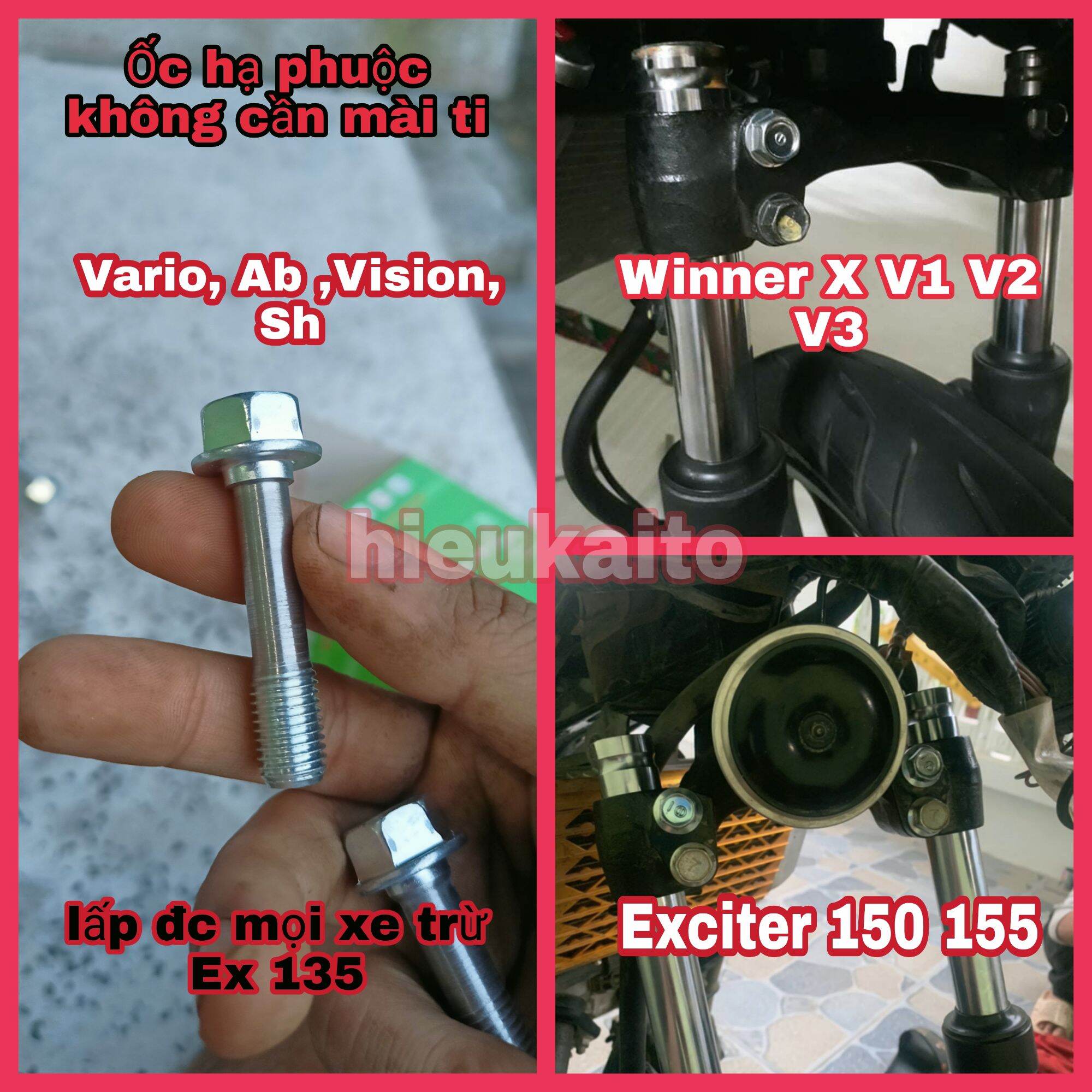 Ốc hạ phuộc cho mọi dòng xe
