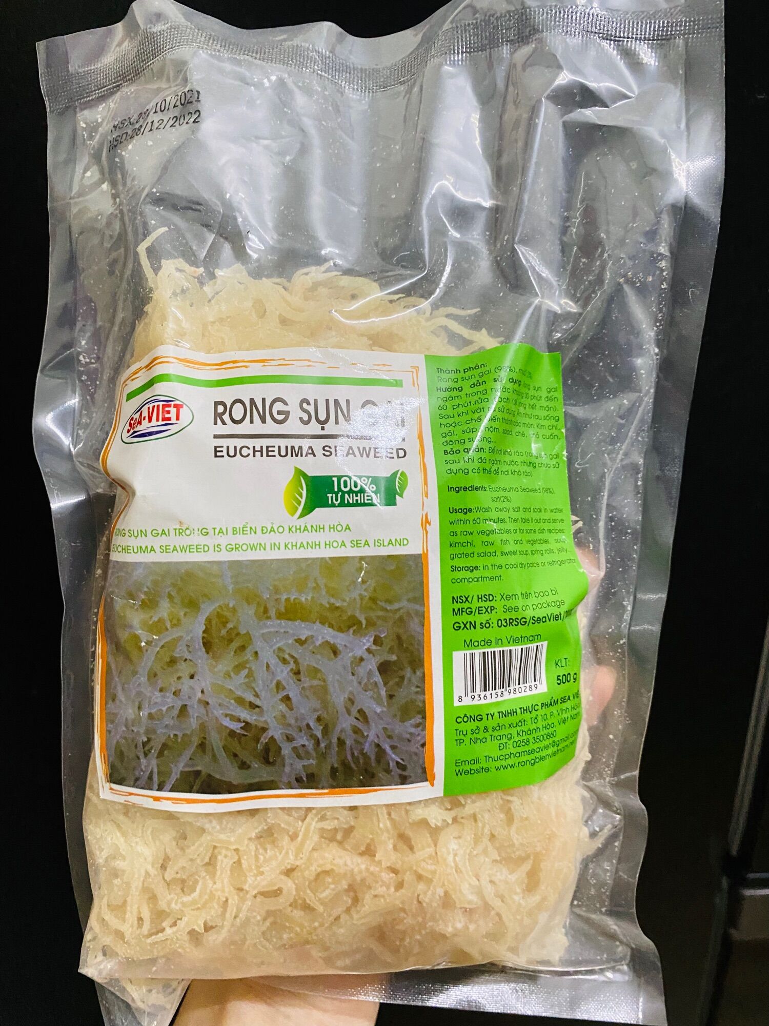 Rong sụn gai gói 500gram