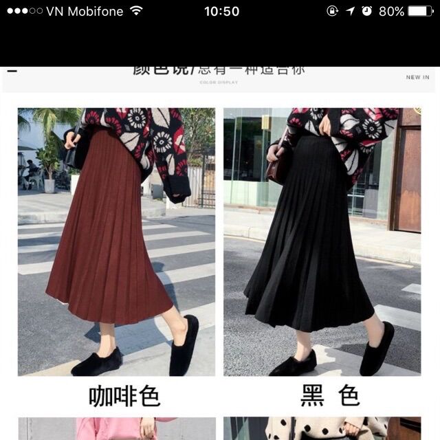 [HCM][Kiều Trần Shop] Chân váy xếp ly Quảng Châu