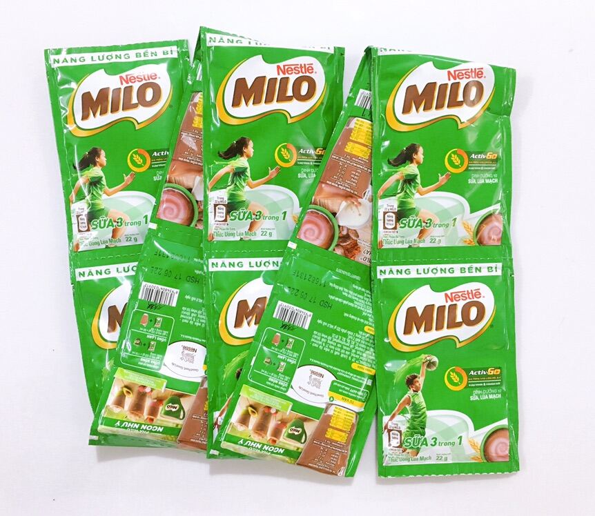 Thức uống lúa mạch Nestle MiLo 3 in 1 - Dây 10 gói x 22g