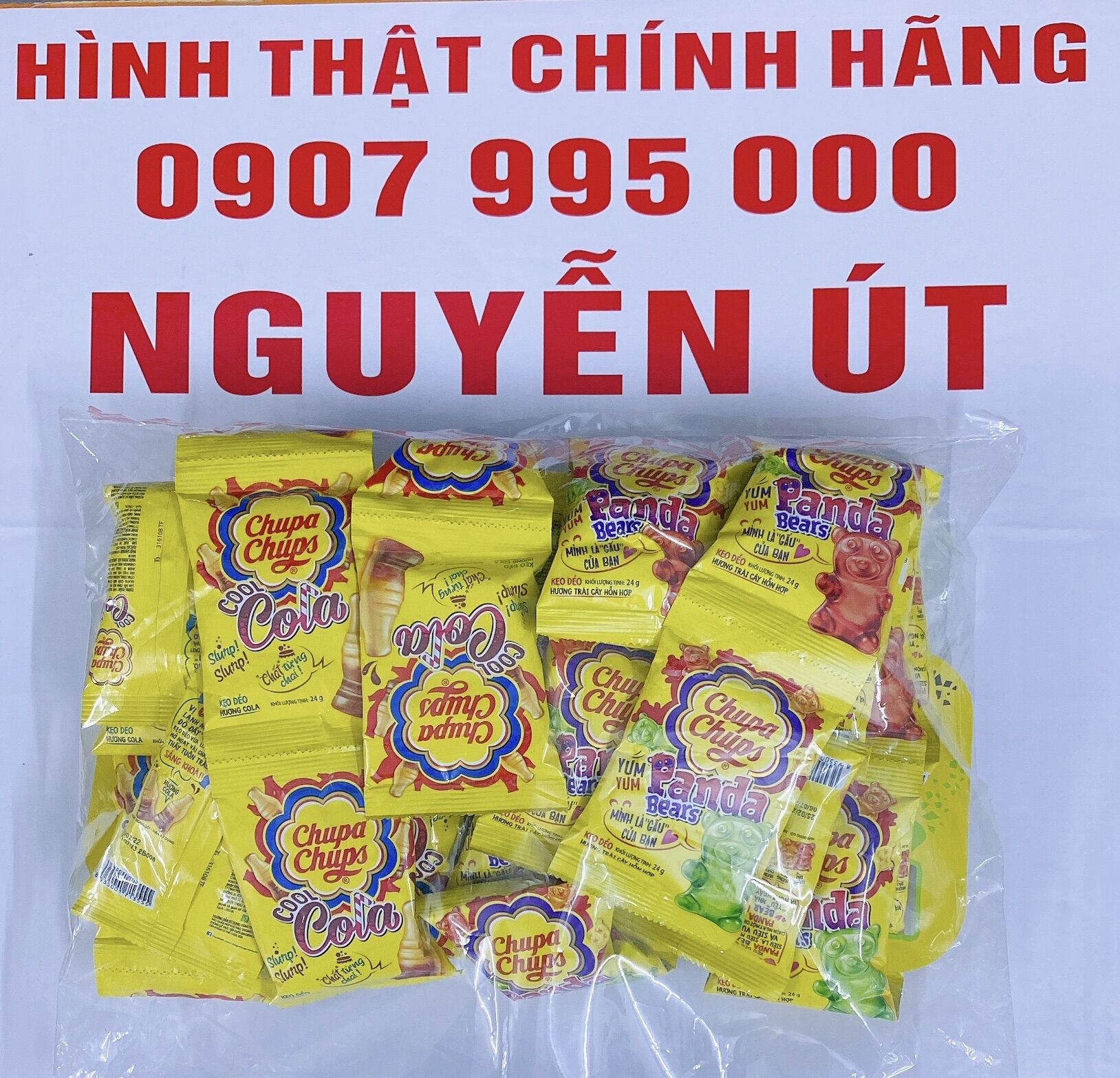 kẹo dẽo panda chupa chups lốc 32 gói