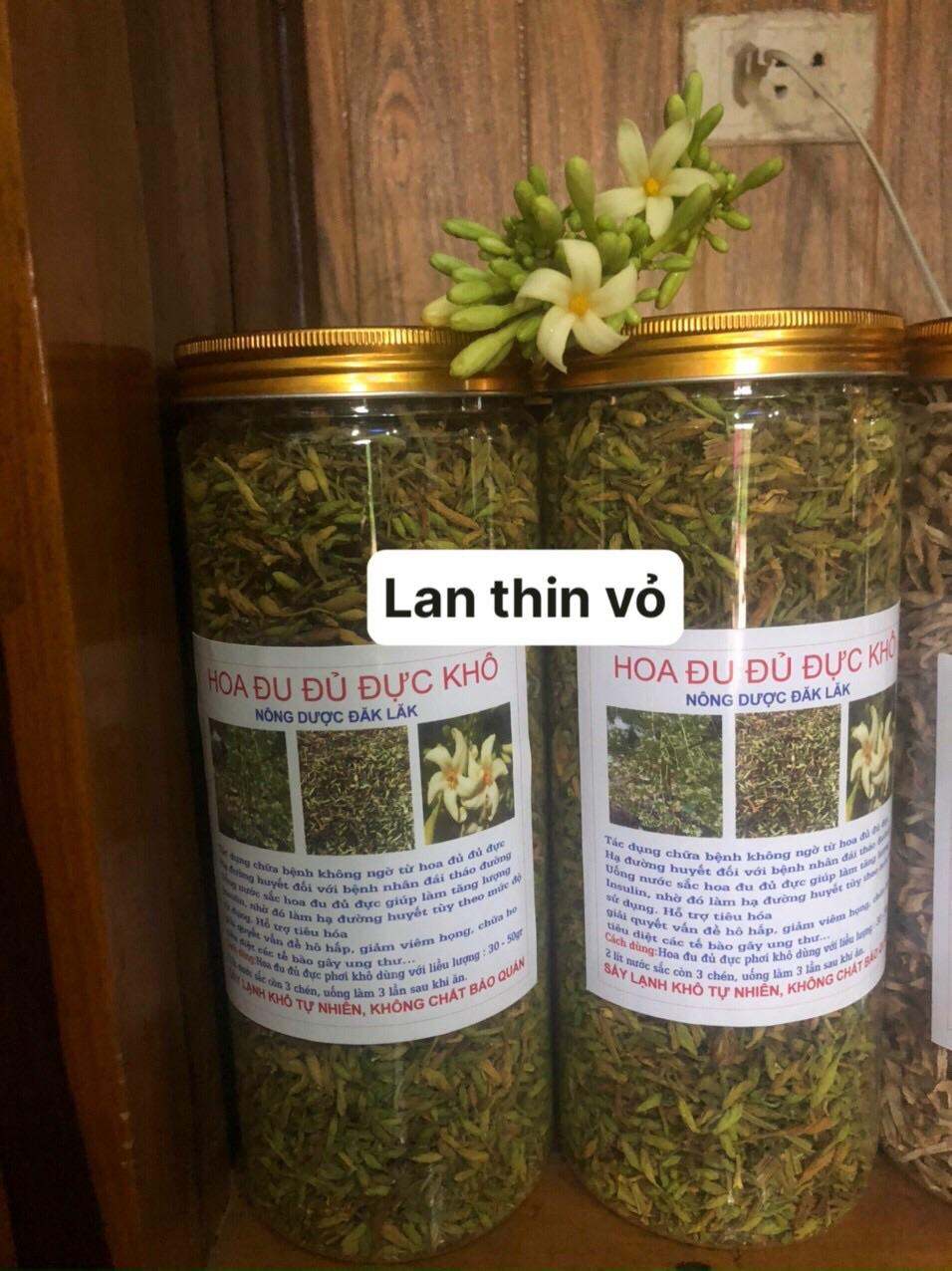 Trà nụ hoa đu đủ đực sấy khô sao vàng hủ 400g