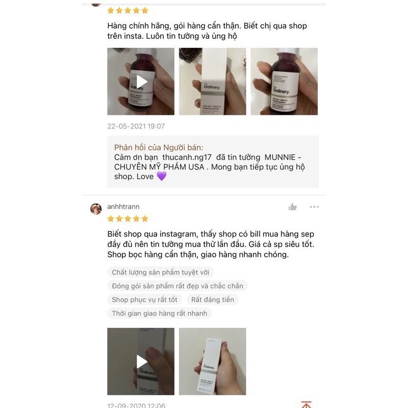 [Bill Sephora US] Tẩy da chết hoá học The Ordinary AHA 30% + BHA 2% Peeling Solution