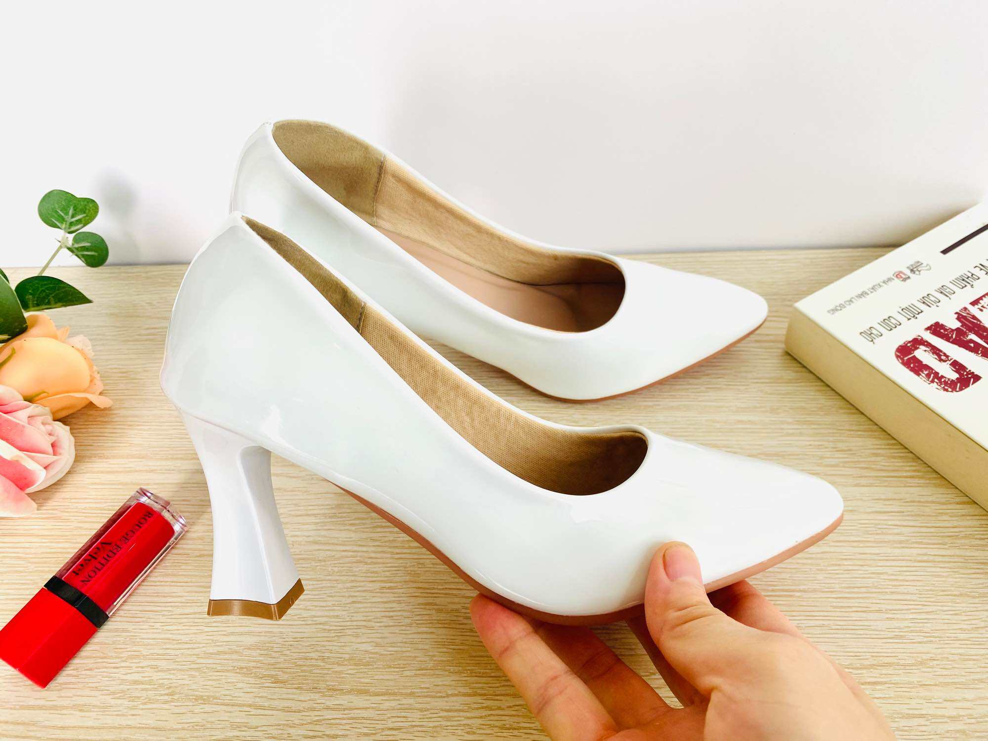 Giày cao gót 7p da bóng