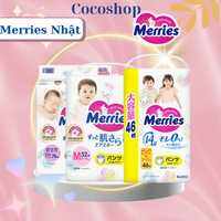 [ Tiêu chuẩn - Jumbo] Tã Bỉm Merries Nhật các size Nb90/ S84/ M64/ L54/ XL38/ XXL26 / M76/ L64/ XL50/ XXl32
