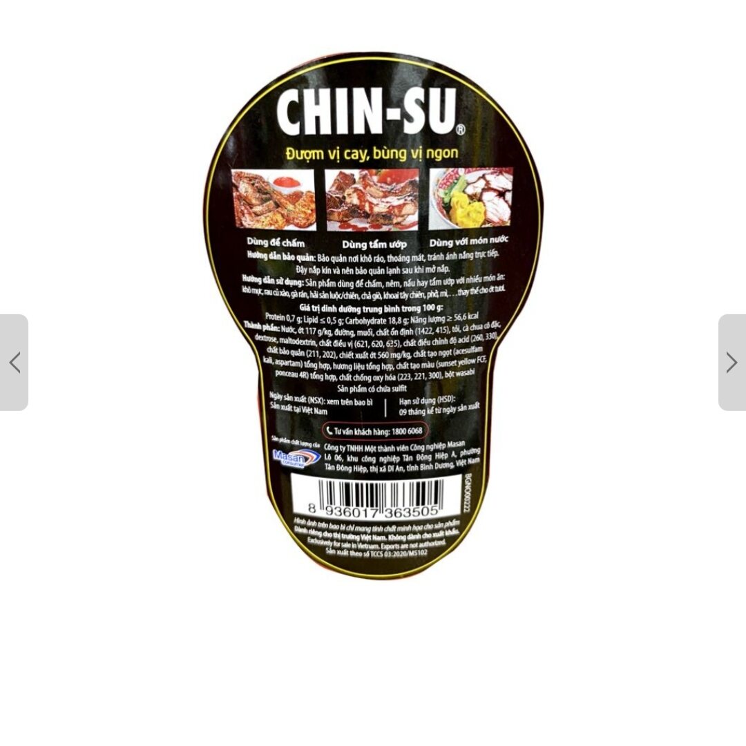 Tương ớt Chin su Masan chai 250 gam