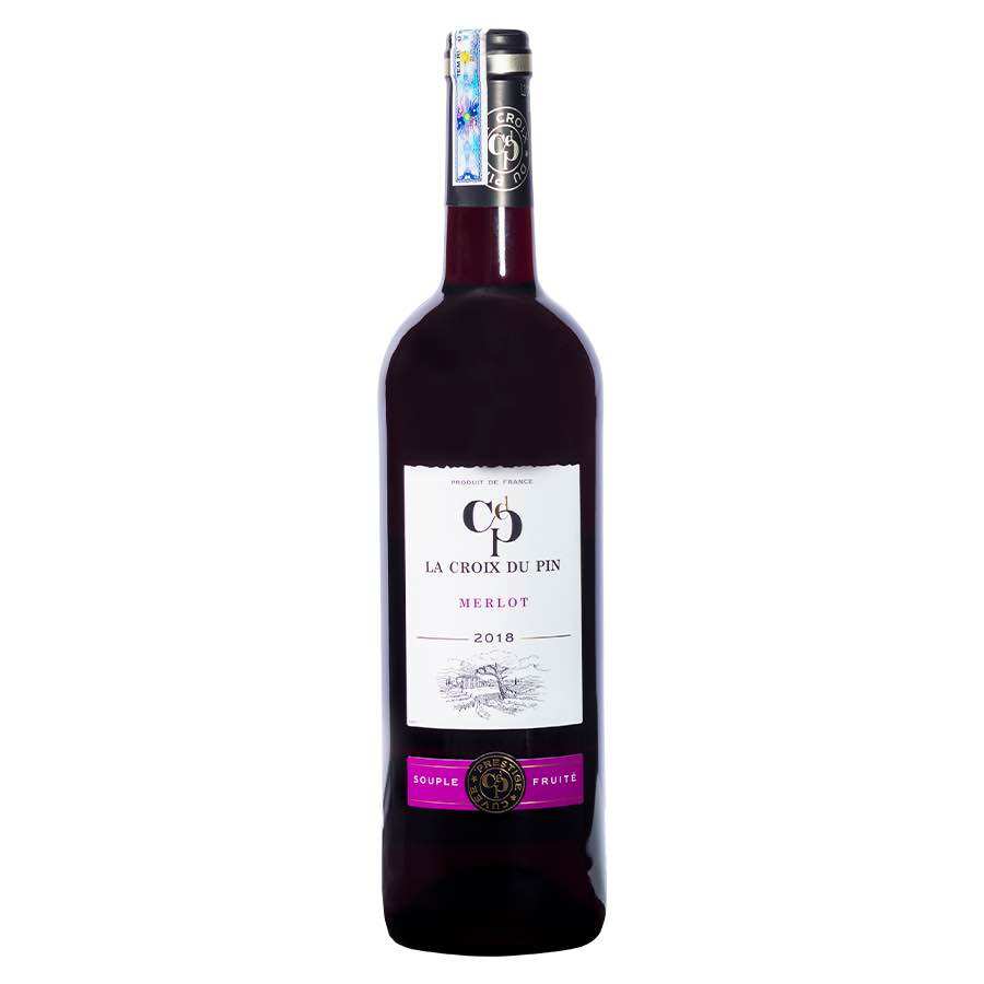 Vang Đỏ Croix Du Pin Merlot 750ml – Mềm Mượt, Trái Cây Chín, Dễ Uống