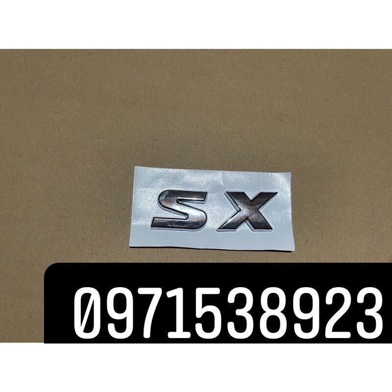 logo chữ LACETTI SX dán đuôi xe