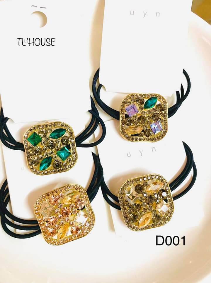 Dây buộc tóc đính pha lê cao cấp - Mã Sp D001