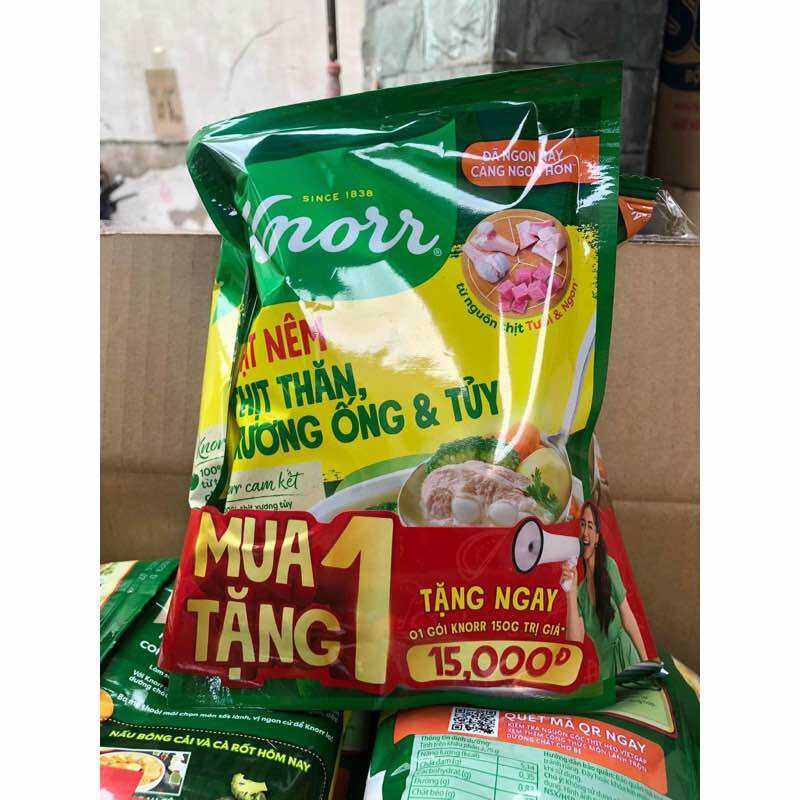 Hạt nêm knorr 1 gói 900g tặng gói hạt nêm knorr 150g
