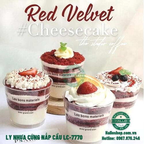SET 50 Ly Nhựa Cứng LC-7770 Nắp Cầu Có Chữ Les Bons