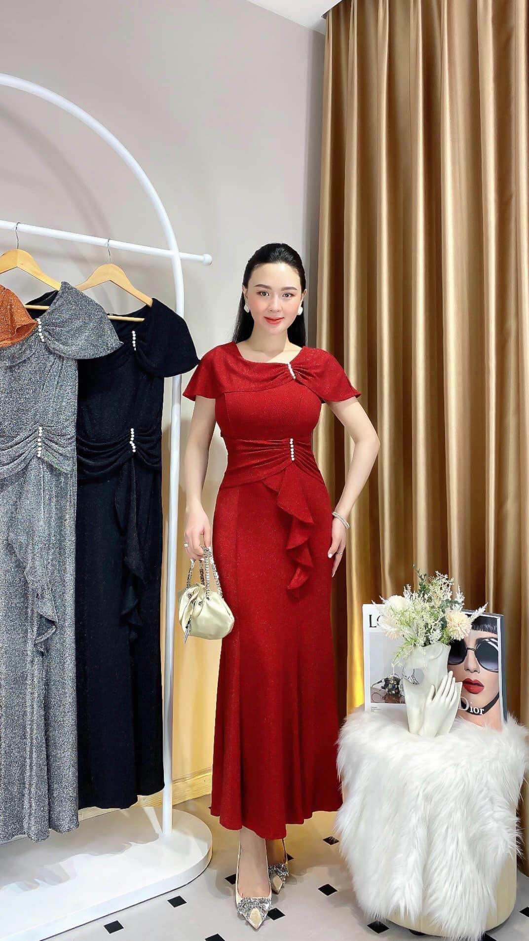 ĐẦM DẠ HỘI ĐUÔI CÁ XẾP LY EO KẾT NGỌC SIÊU XINH M146