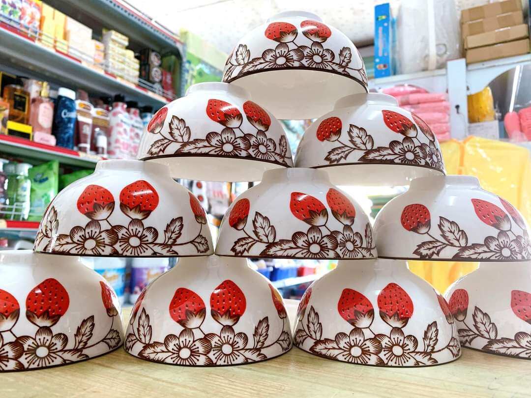 Bộ chén sứ tráng men cao cấp trái 🍓🍓. 10 cái