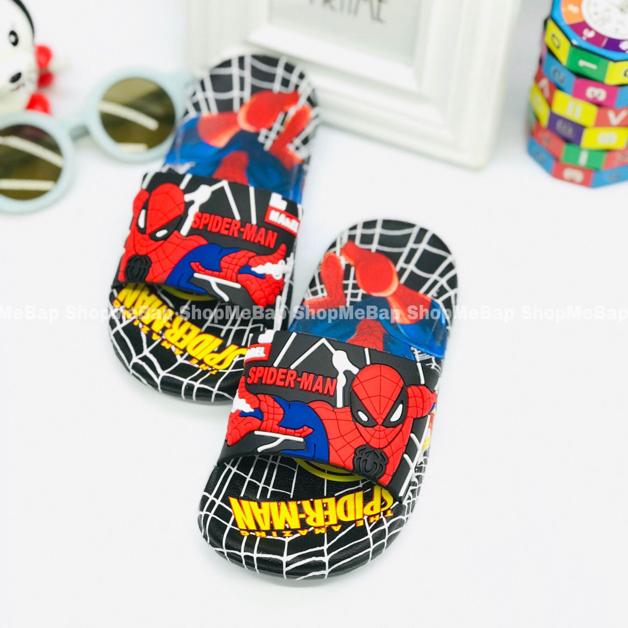 Dép lê nhền nhện in 3D sắc nét siêu đẹp cho bé trai