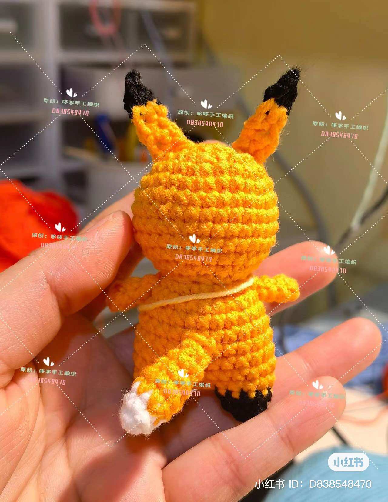 Móc khoá pikachu bản bựa/pikachu len handmade