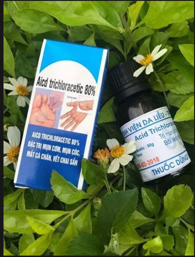 Dung Dịch Acid Trichloracetic 80% loại bỏ mụn cóc, mụn cơm, mắt cá chân, nốt chai sần viện chuẩn da liễu an toàn hiệu quả