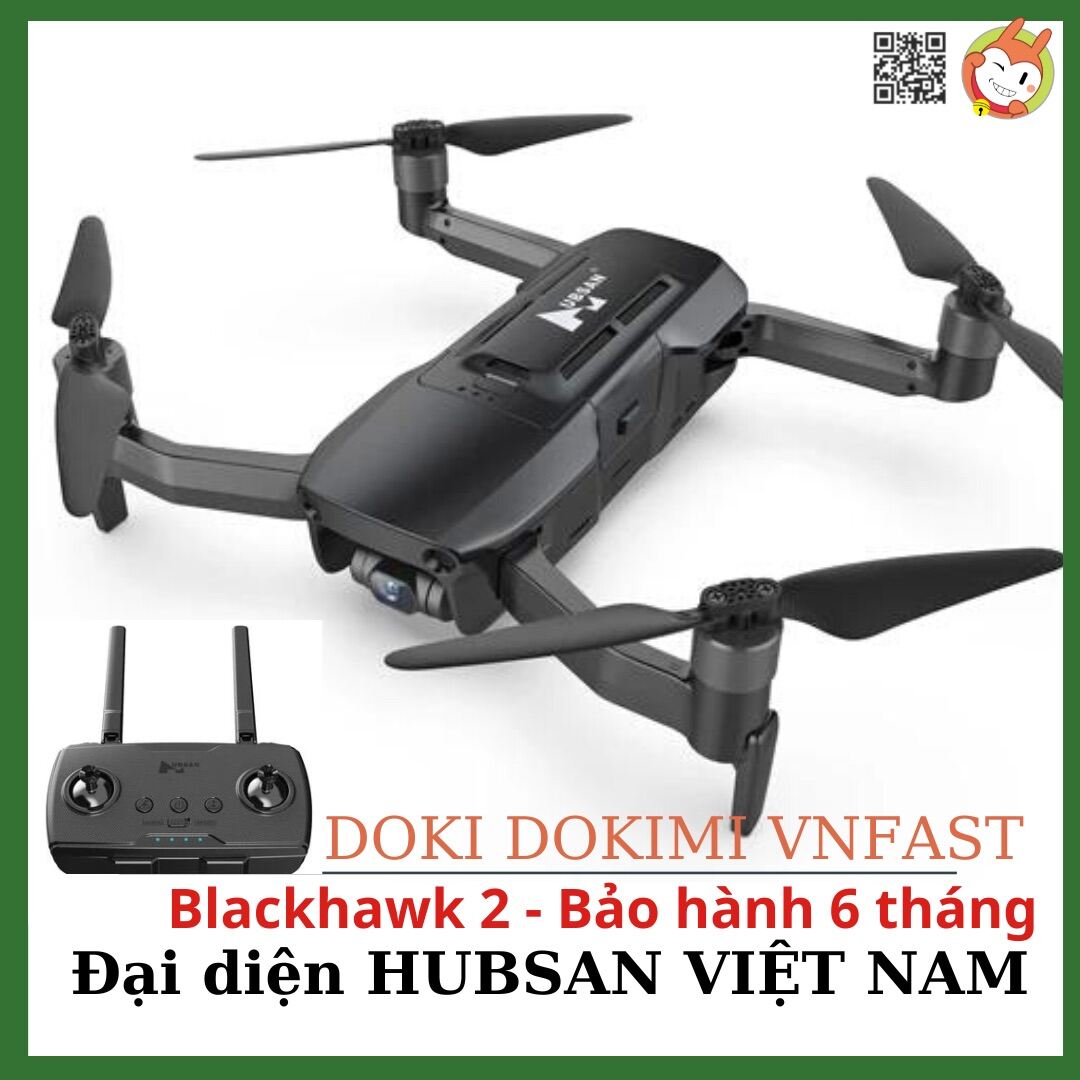 [HCM][Trả góp 0%] Flycam Blackhawk 2 Hubsan - 4K gimbal 3 trục - 5Km - bh 6 Tháng