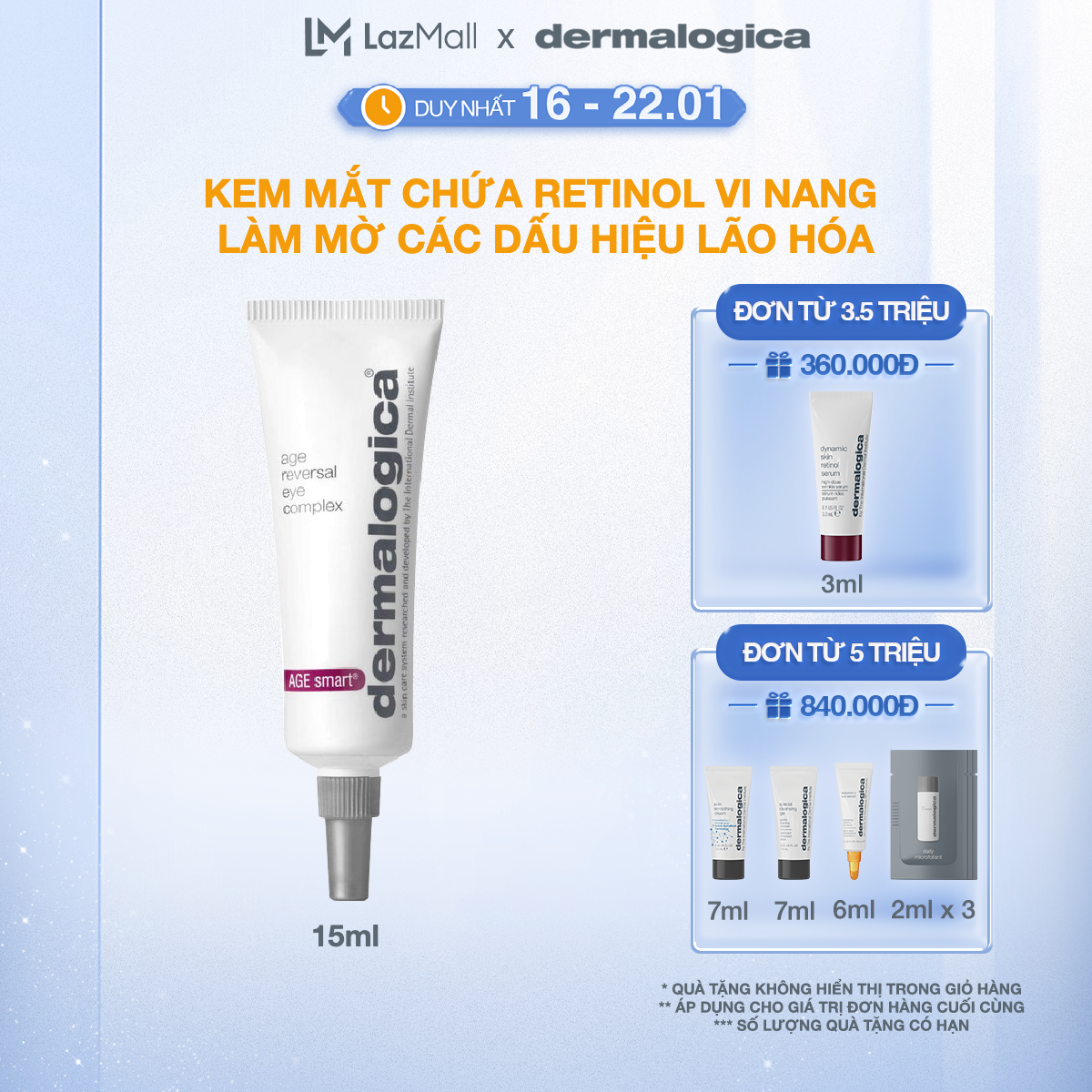 dermalogica age reversal eye complex 15ml kem mắt chứa retinol đảo ngược dấu hiệu lão hoá