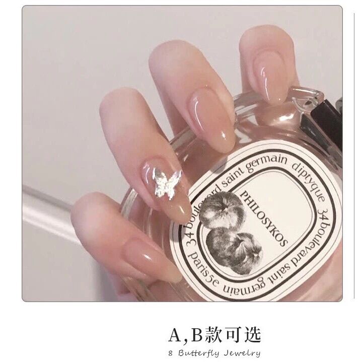 Charm bướm 3d, phụ kiện Nail( Giao màu ngẫu nhiên)