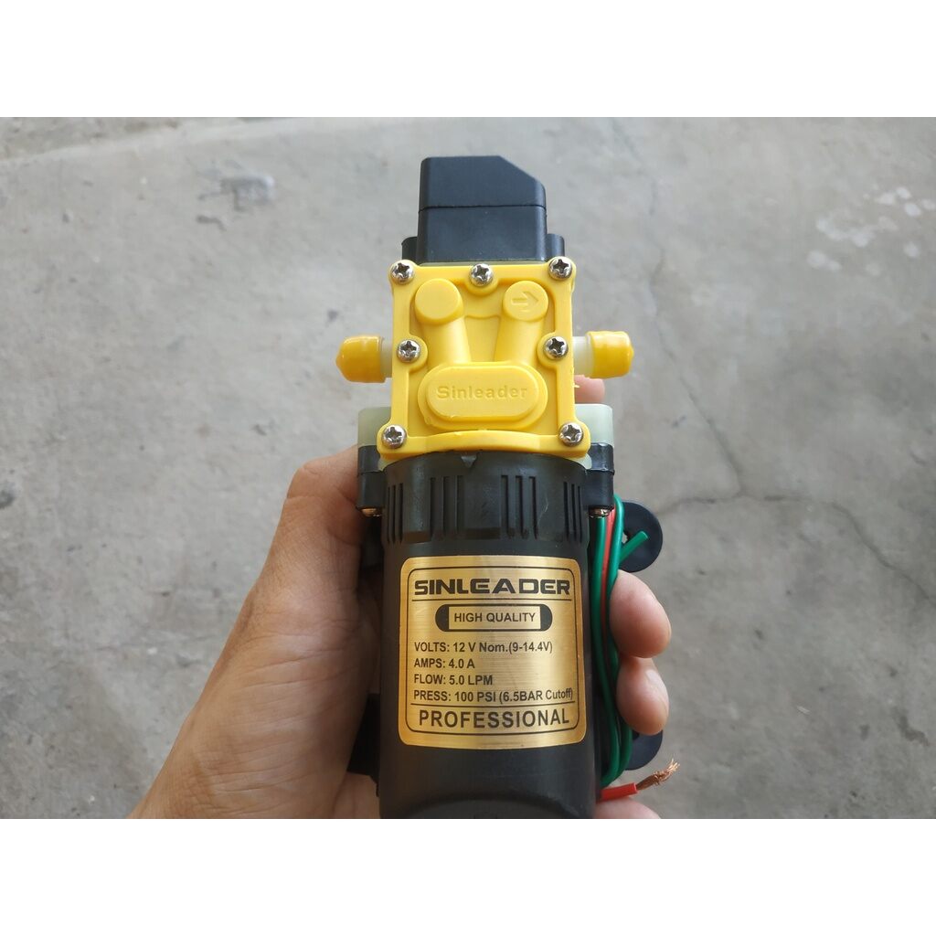 Máy bơm tăng áp mini 12v tự ngắt Sinleader 5.0 tưới cây, phun