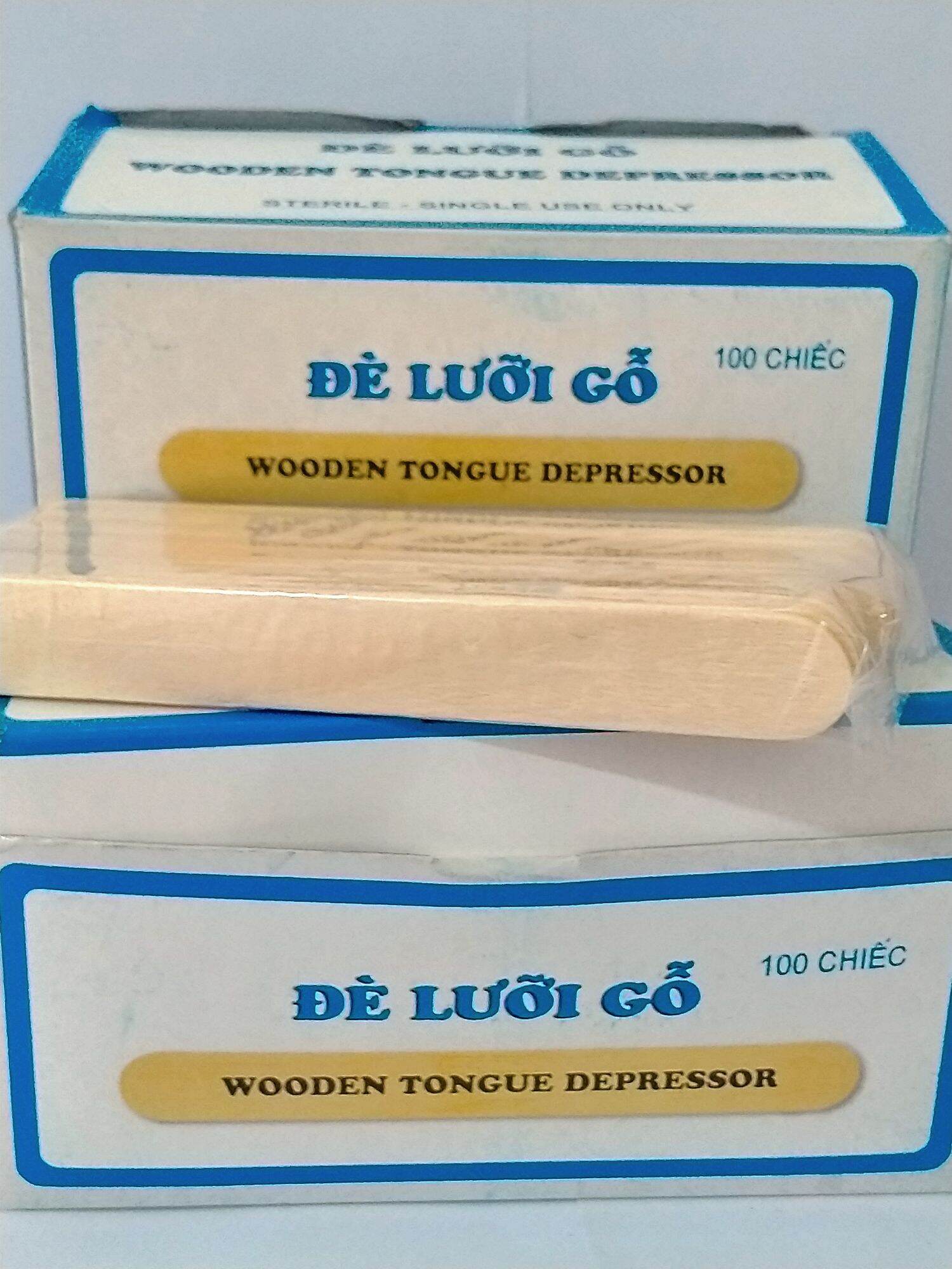 QUE ĐÈ LƯỠI GỖ HỘP 100 CHIẾC
