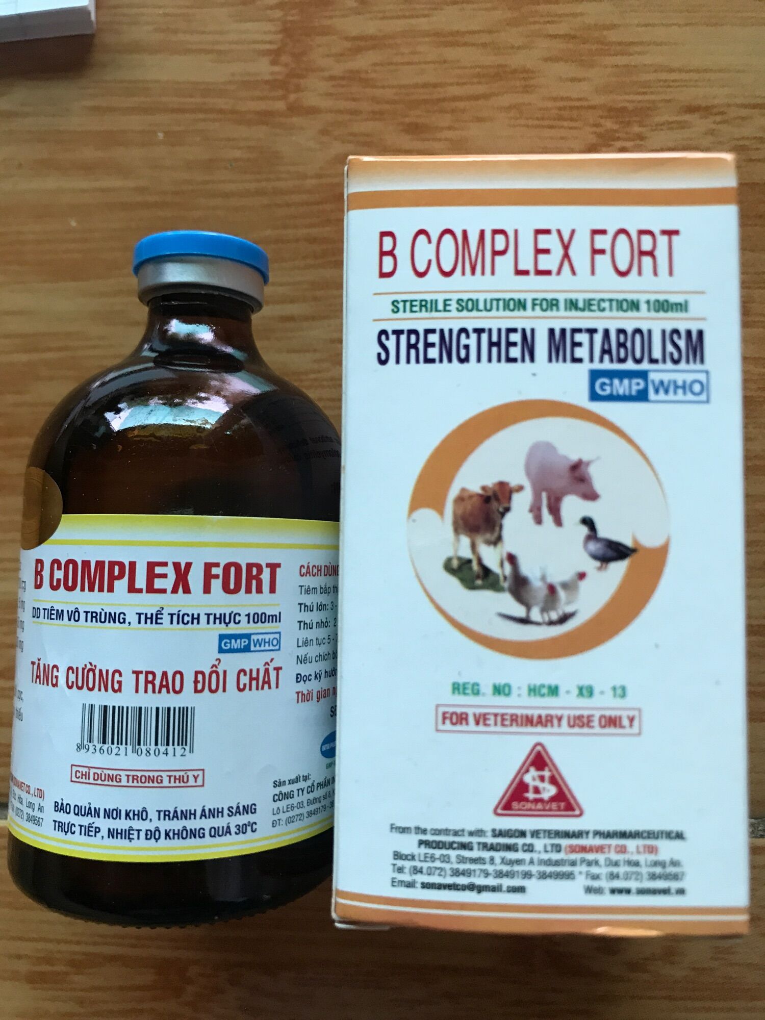 Freeship thuoc thu y chai 100 ml B COMPLEX FORT