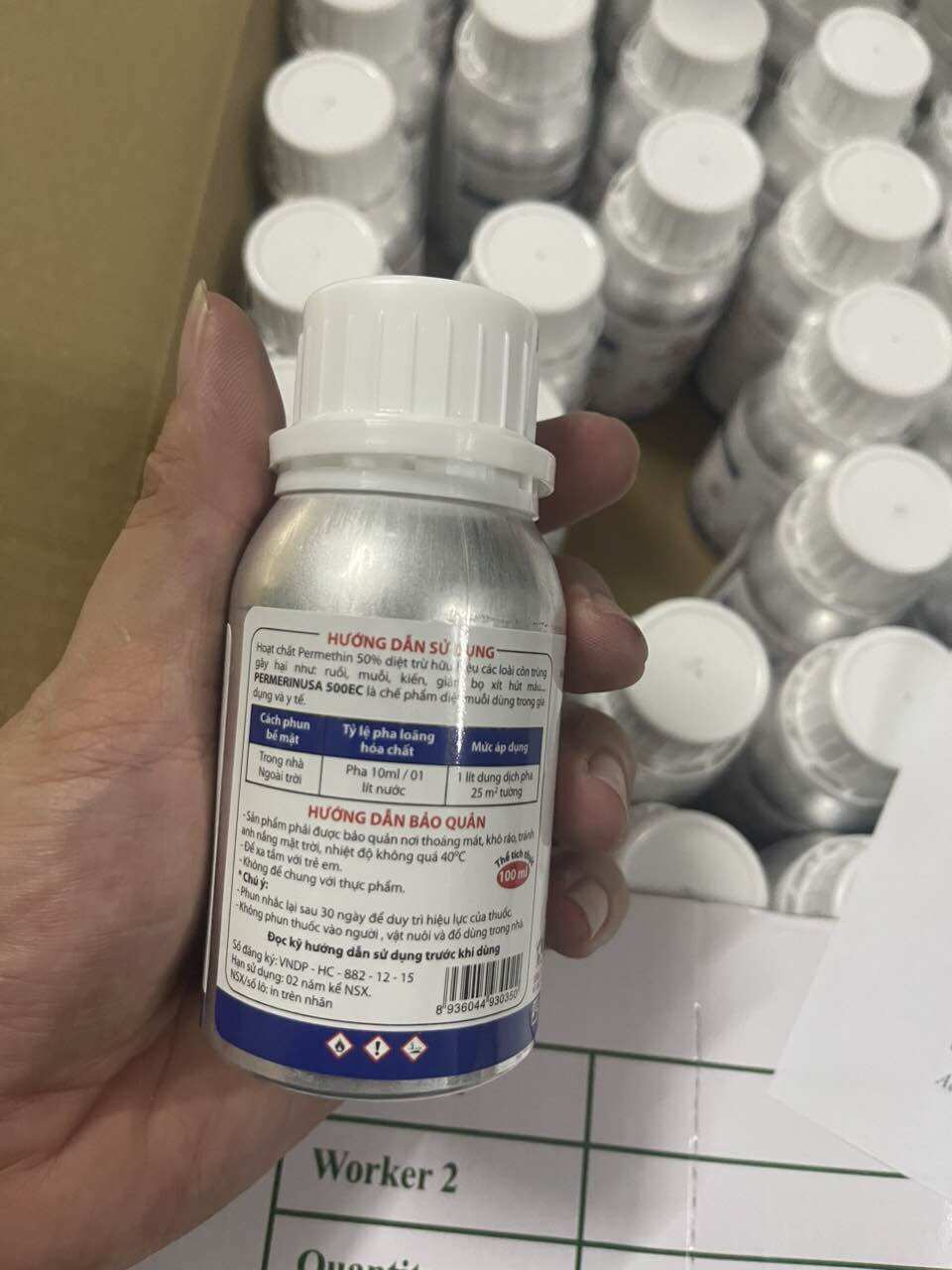 Thuốc diệt muỗi- kiến- gián Permethrin 500EC Per 500EC 100ml..