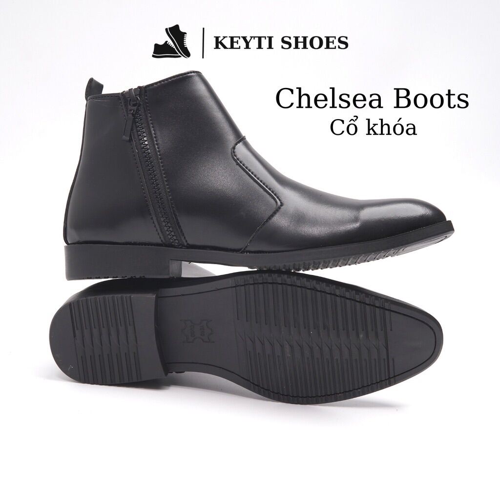 Giày Chelsea Boots Classic cổ khóa, đế khâu chắc chắn
