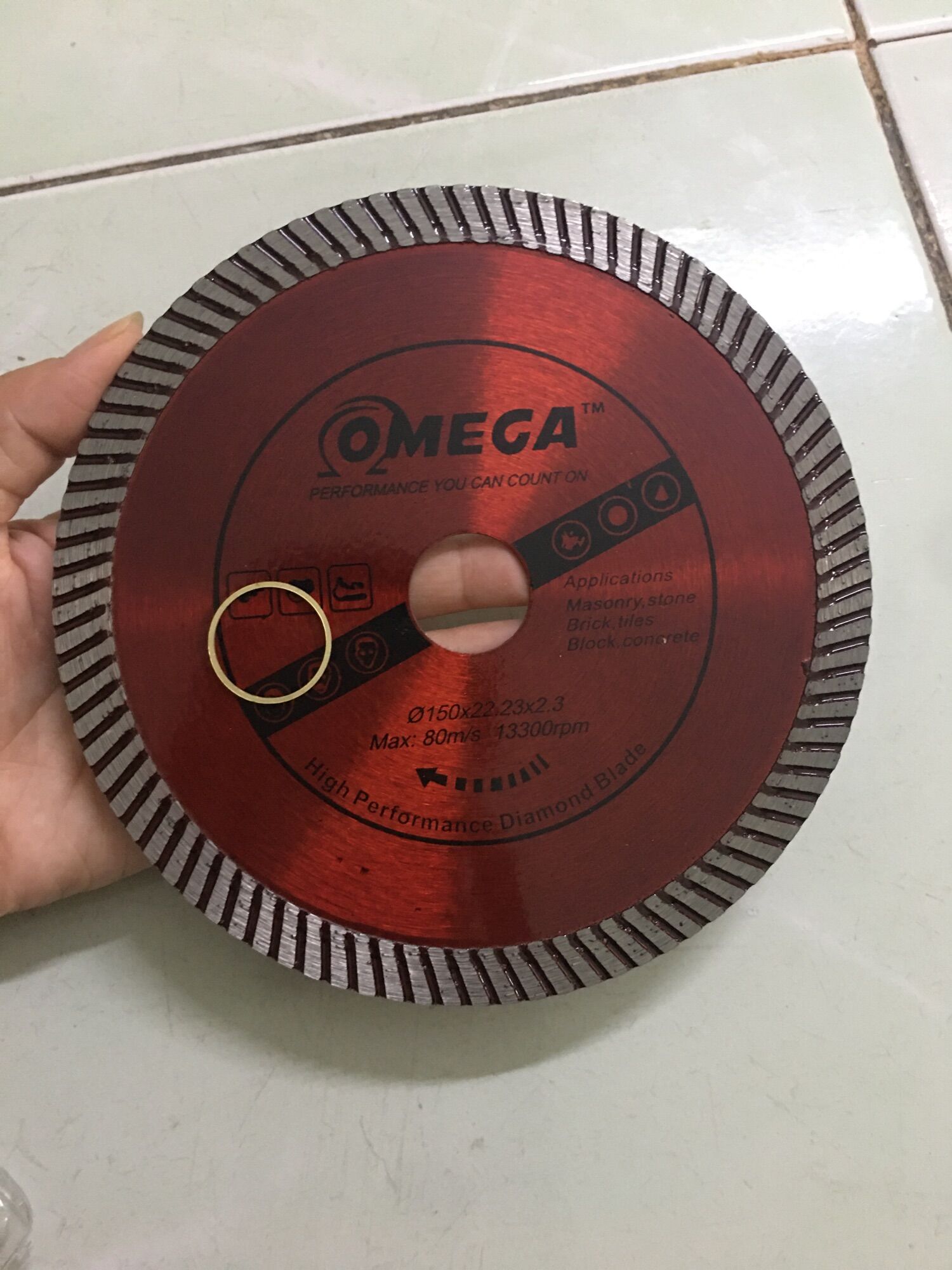 Lưỡi cắt gạch omega đa năng 150mm 155mm, lưỡi cắt đá hoa cương 150mm 155mm, lưỡi cắt bê tông 150mm 155mm, lưỡi cắt gạch đá hoa cương 1 tấc 5, đĩa cắt bê tông 1 tấc rưỡi đa năng omega. Lưỡi cắt bê tông 150mm 155mm