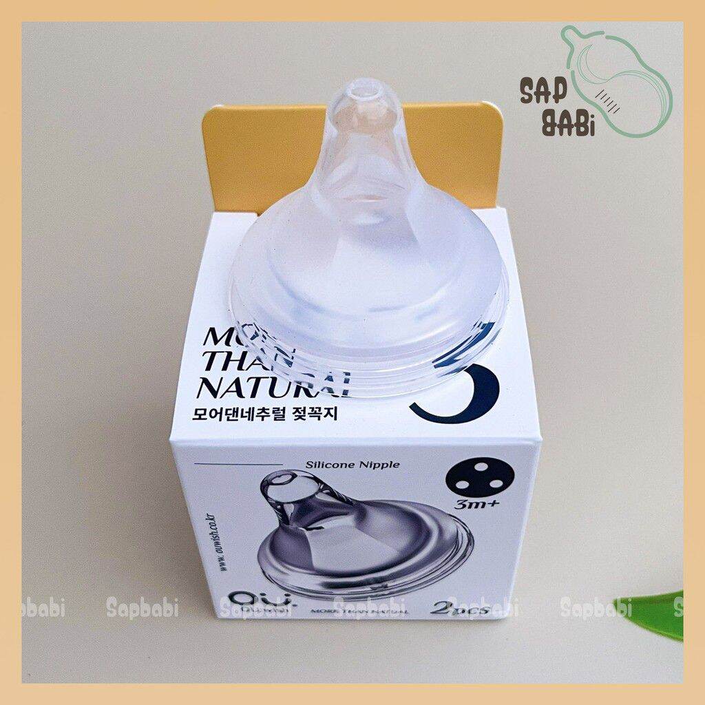 Núm lẻ bình sữa Ou:wish full size, 1 set 2 núm