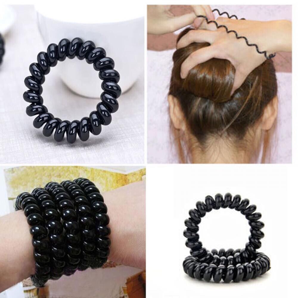 [HCM]Combo 2 dây buộc tóc lò xo màu đen