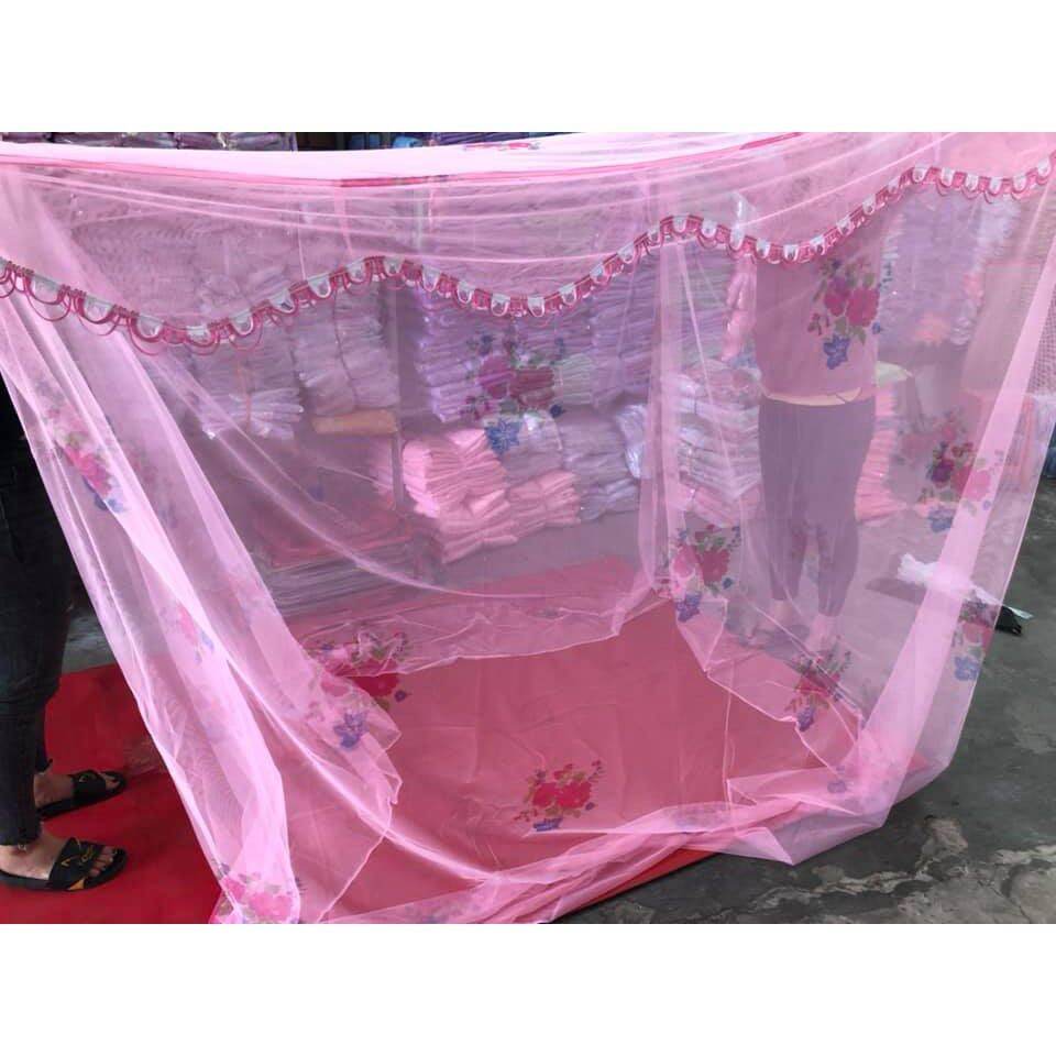 mùng vol xịn in bông cao cấp (1m6 x 2m)