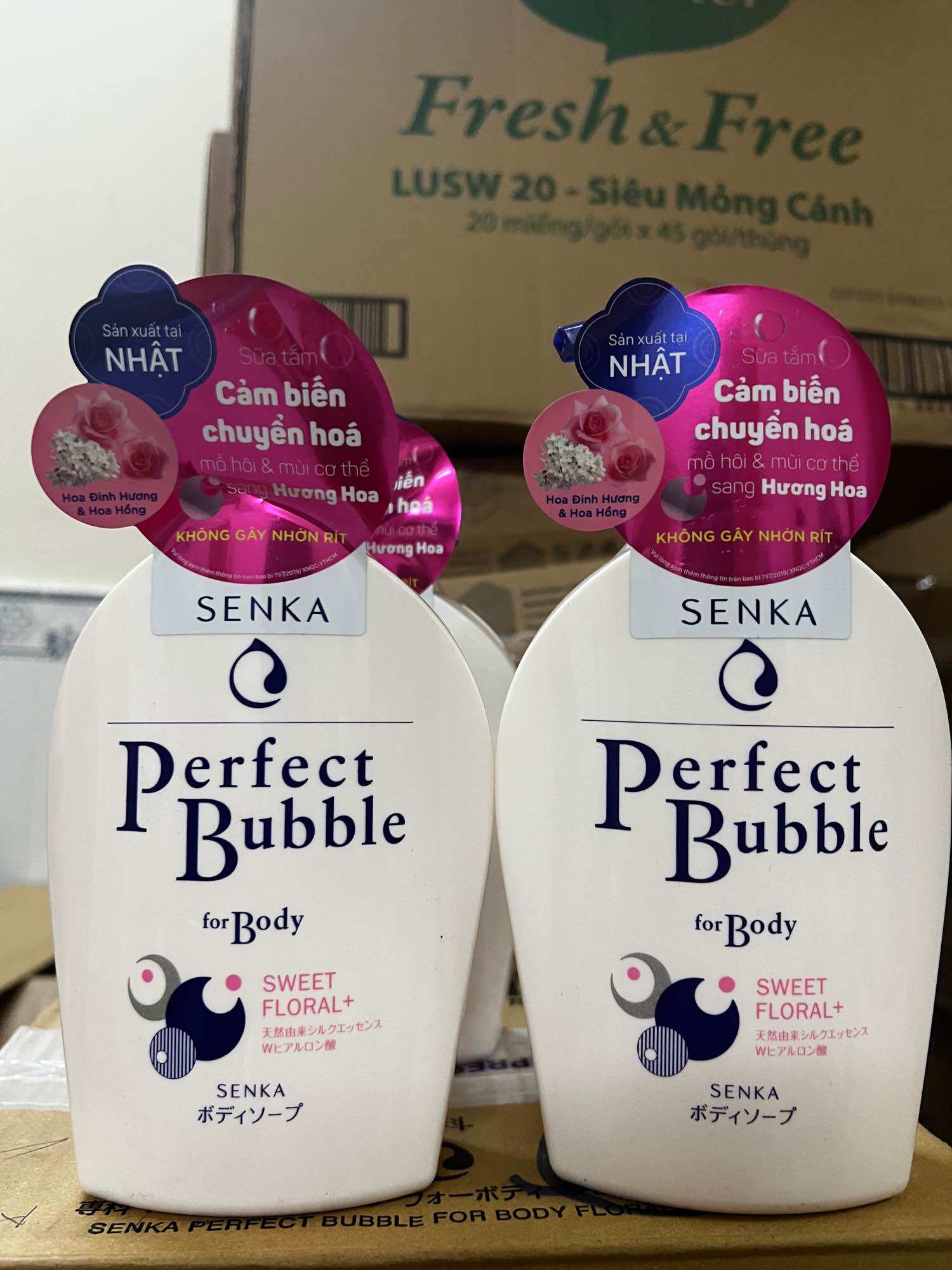 [ Hàng Nhật] Sữa Tắm dưỡng ẩm Senka Perfect Bubble 500ml