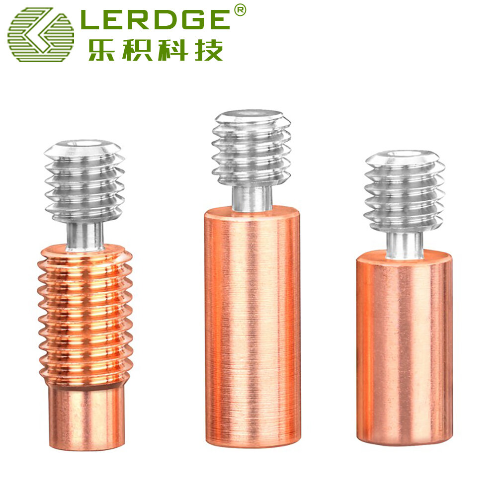 Leji phụ kiện đầu phun máy in 3d kim loại kép hợp kim titan đồng đỏ e3d v6 ống họng chịu nhiệt cao vân m7