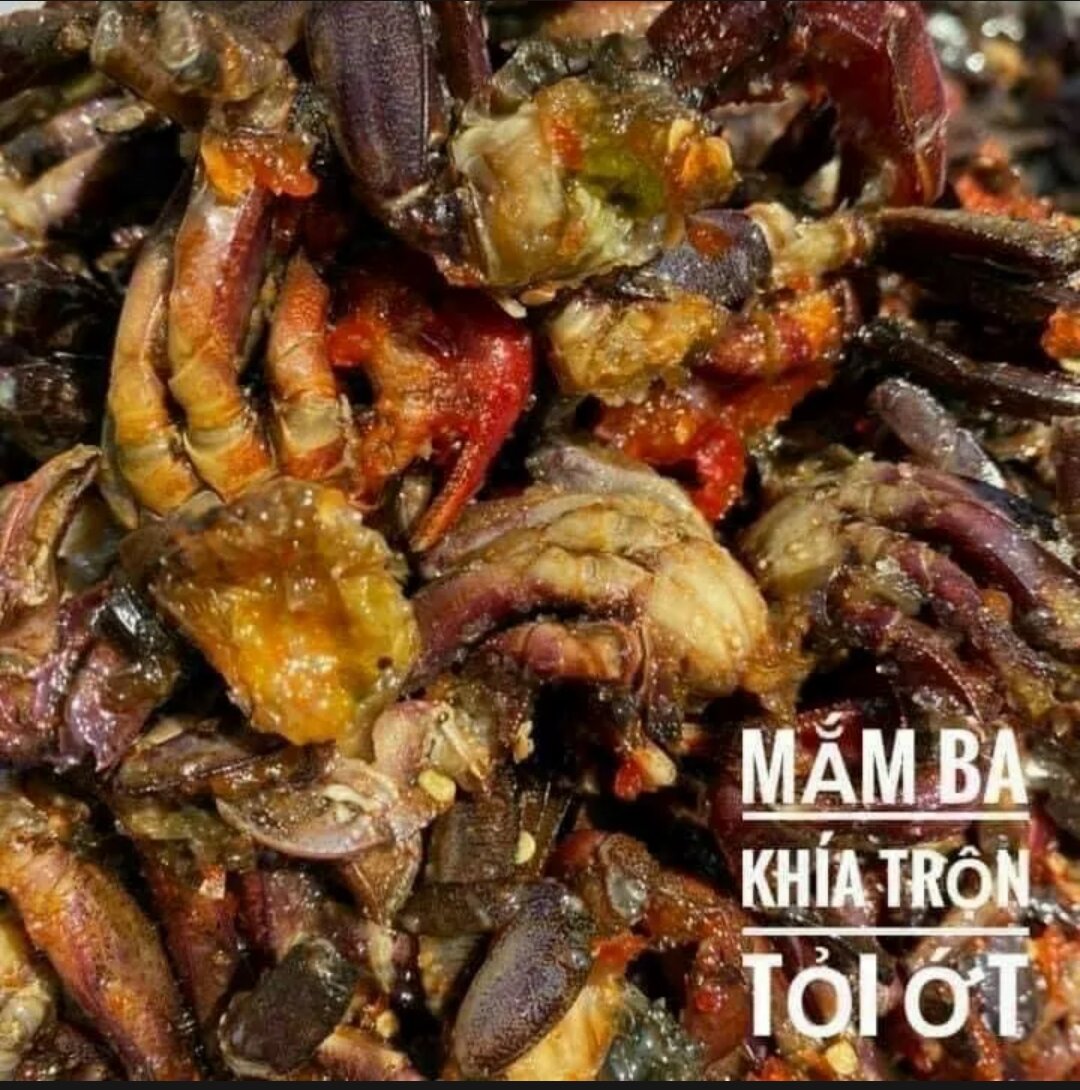 Mắm ba khía trộn khóm tỏi ớt sẵn-500gram