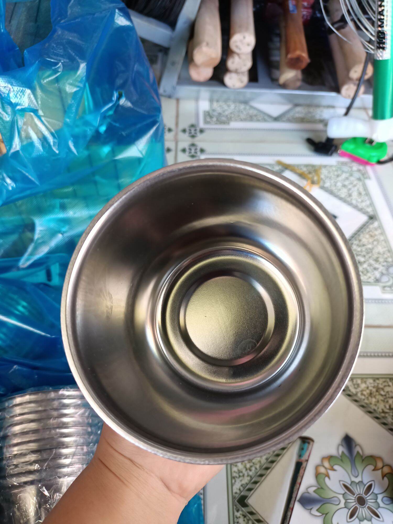 combo 5 ly đá inox xịn đk 10cm