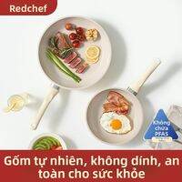 Chảo Đá Ceramic Chống Dính Đáy Phẳng cho Chiên và Bít-tết tại Nhà