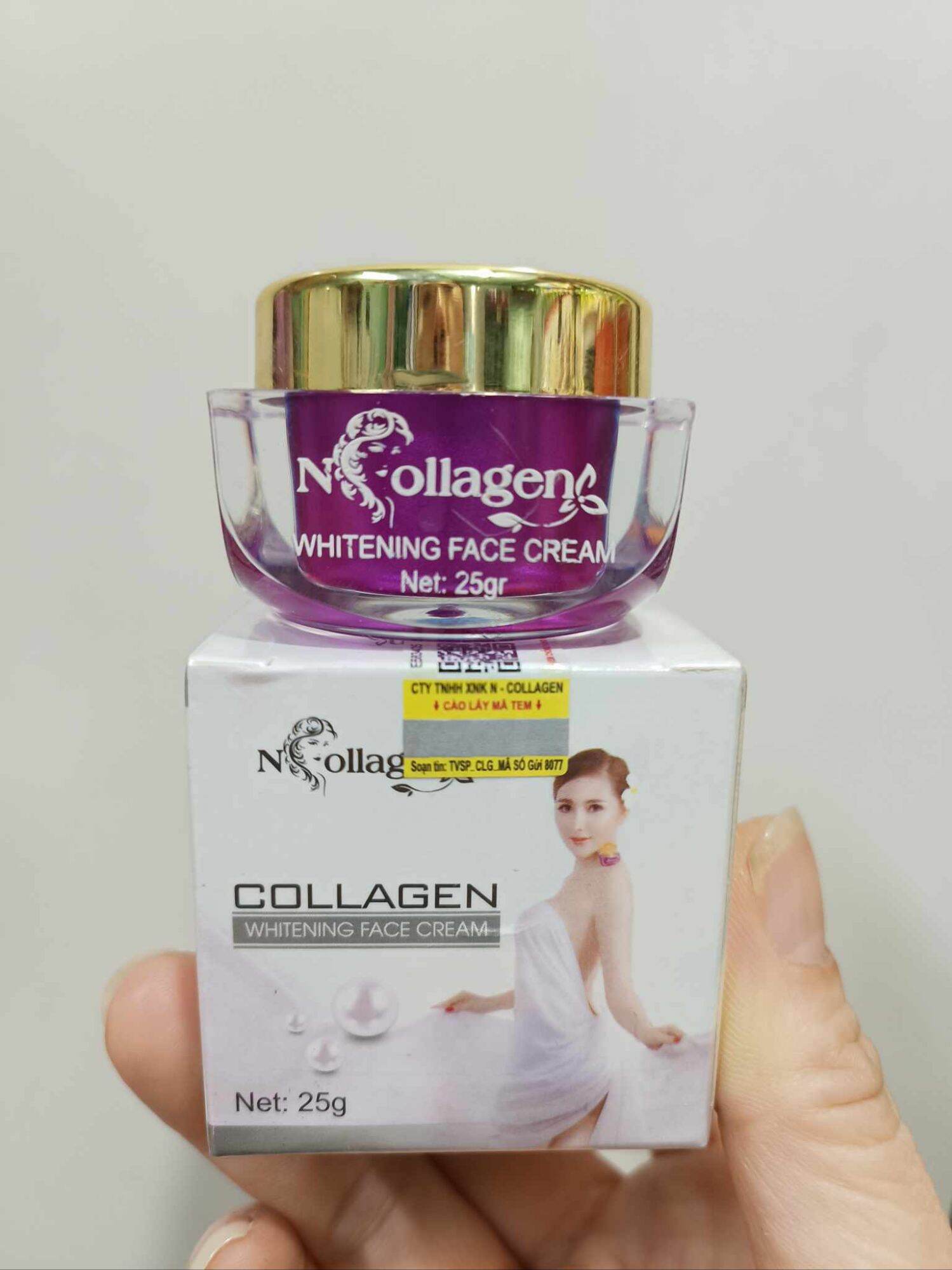 KEM FACE TÍM N COLLAGEN 25 GAM DƯỠNG TRẮNG DA BAN NGÀY DÀNH CHO DA DẦU