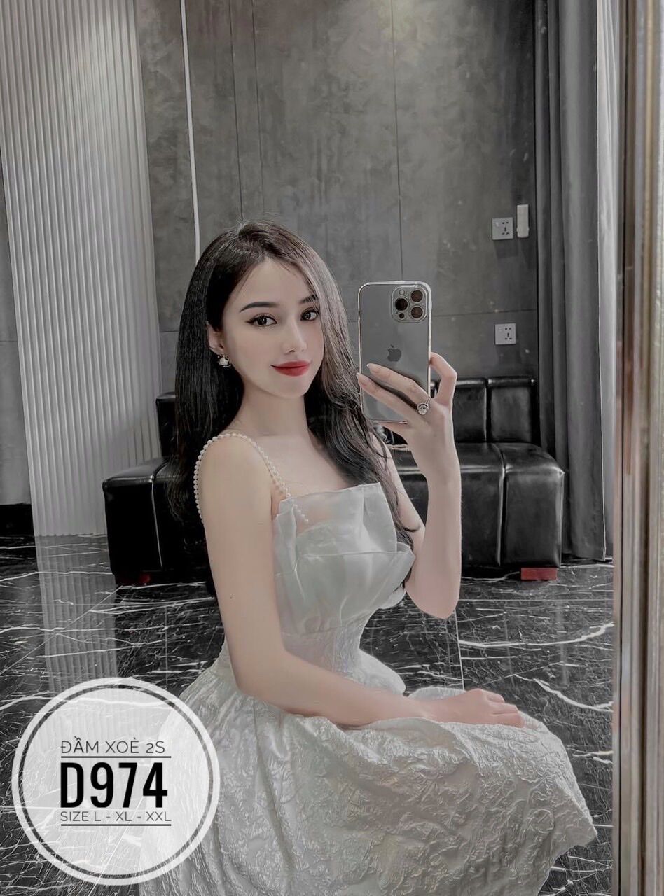 [Ảnh thật] 60-90KG BIGSIZE ĐẦM TIỆC XOÈ 2S D974