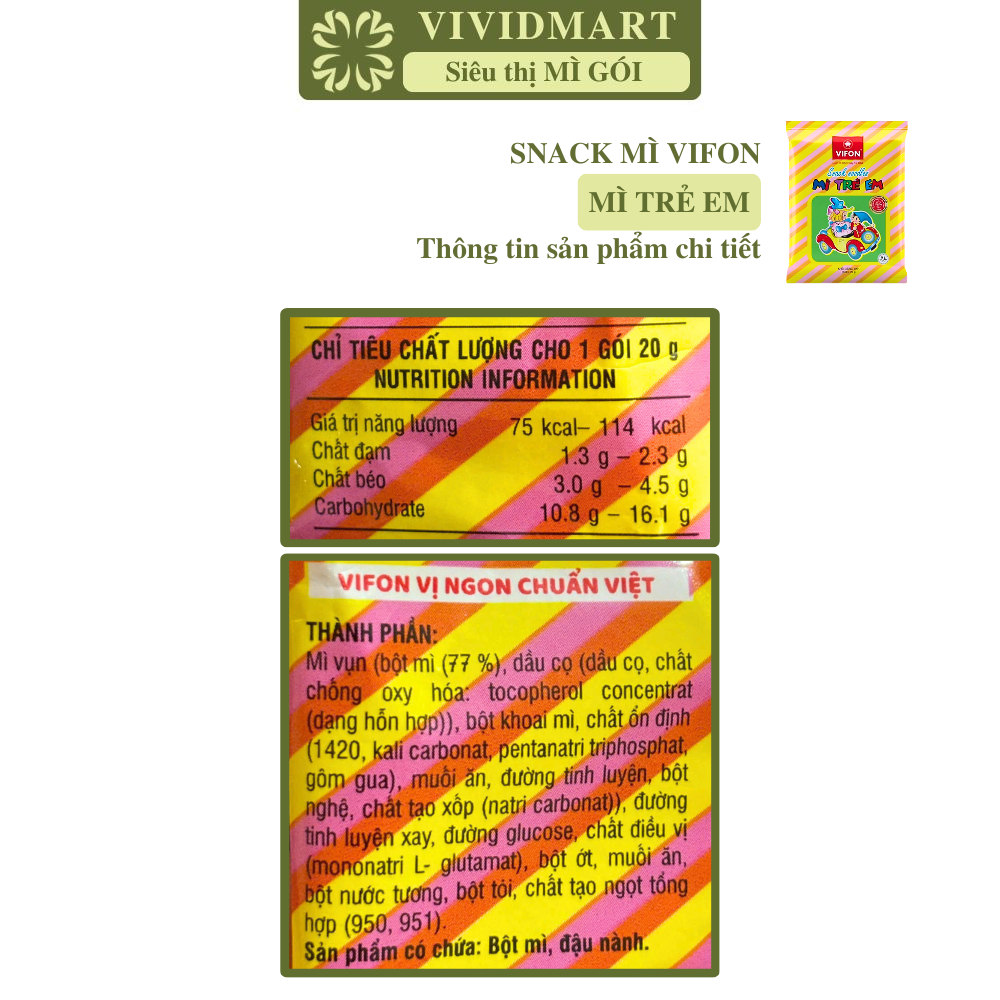 [1 PACKAGE]  - Vifon Snack Noodles - 20g/pack