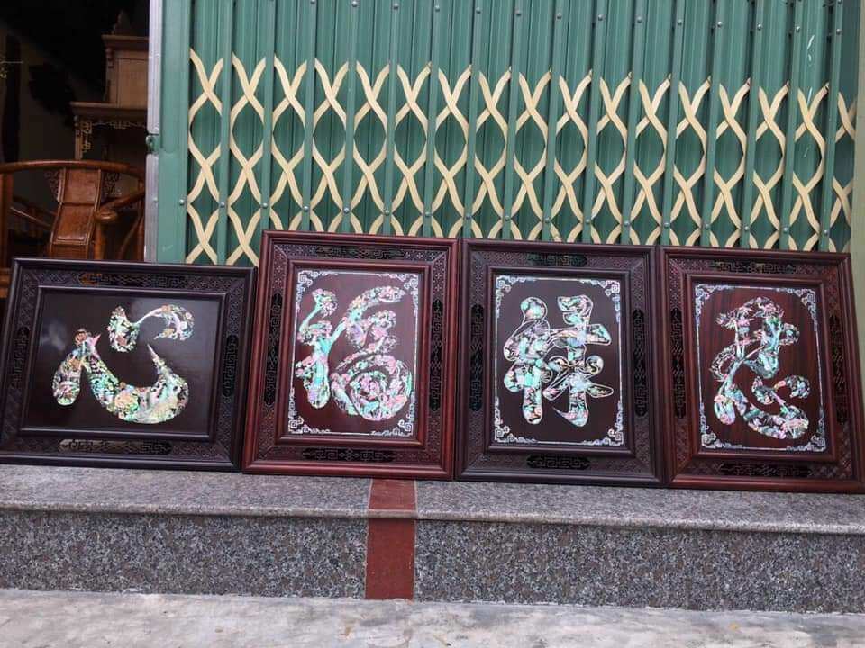 Đốc lịch gỗ gụ khảm ốc đẹp