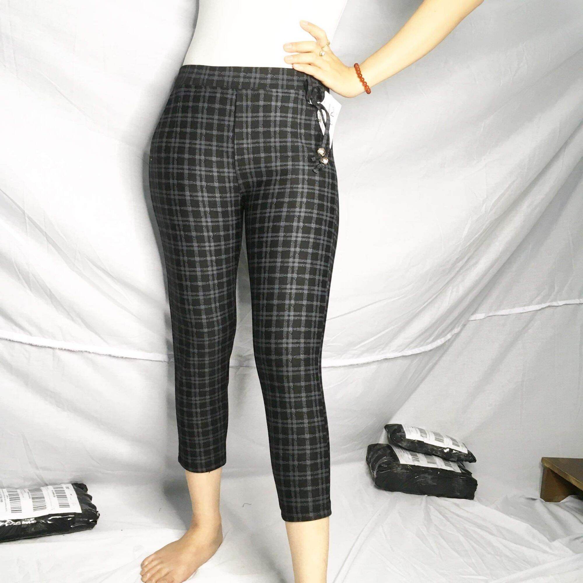 [HCM]Quần karo lửng lưng thun hàn quốc size 40-65kg (khách coi phần mô tả dùm shop nhé)