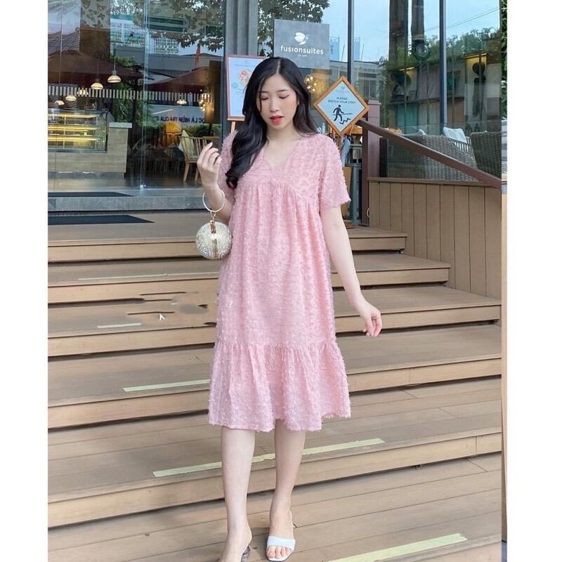 Đầm bâu dự tiệc ren lông sang trọng
