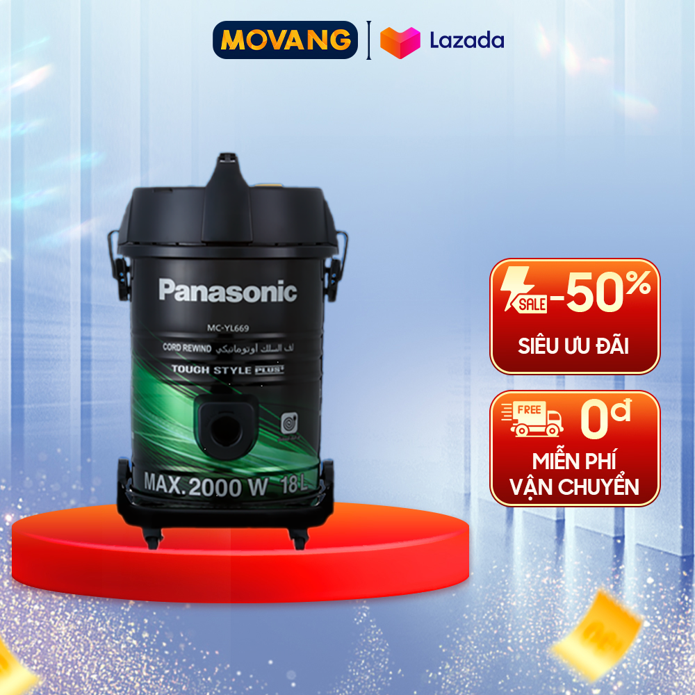 - máy hút bụi công nghiệp panasonic mc-yl669gn49 - công suất 2000w dung tích 18 lít
