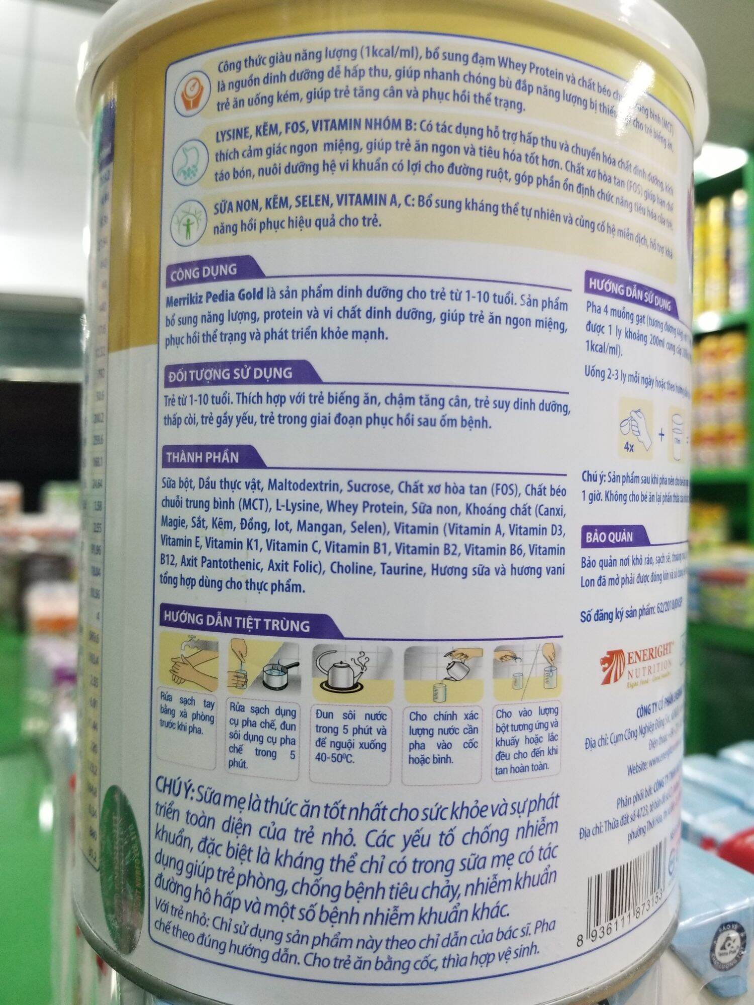 [HCM]SỮA MERRIKIZ GOLD PEDIA 900G