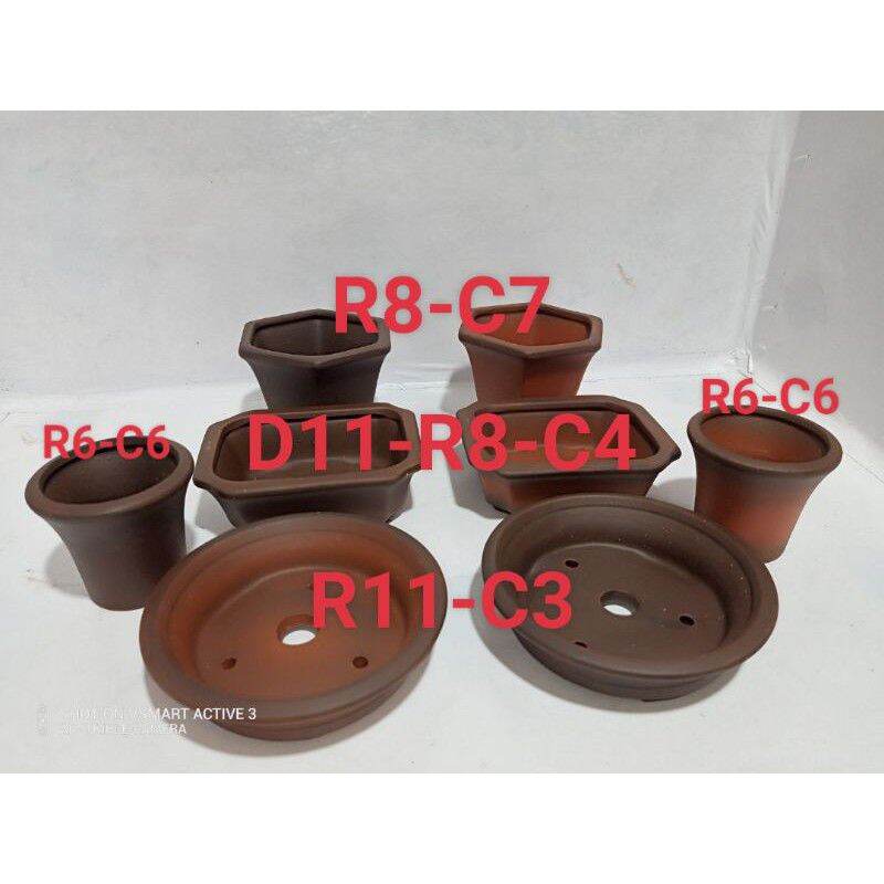 Combo 8 cái chậu trồng cây bonsai mini ,chậu cây cảnh để bàn,chậu gốm sứ mini