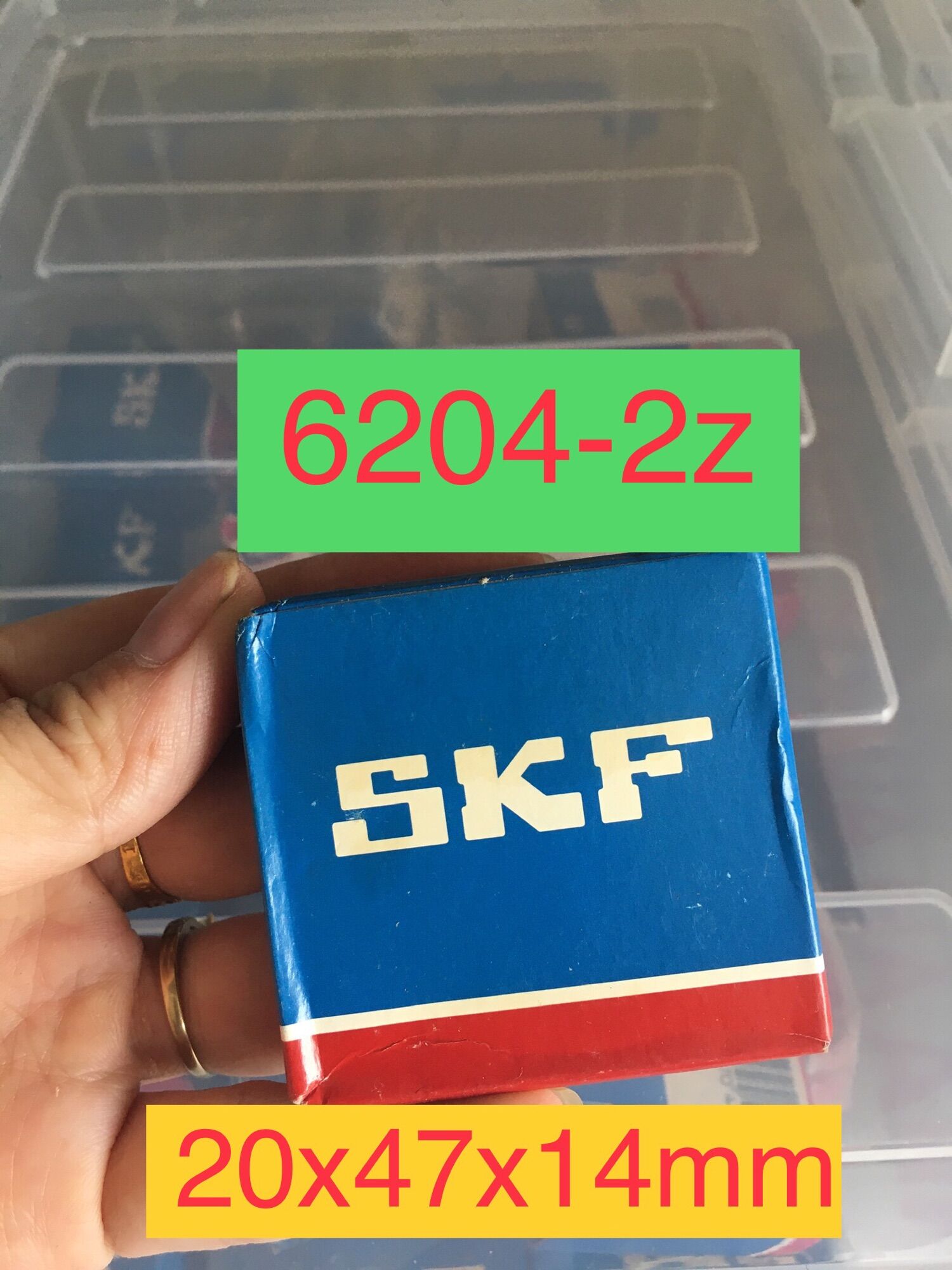 Vòng bi 6204-2z skfmới xịn, bạc đạn 6204 skfmới