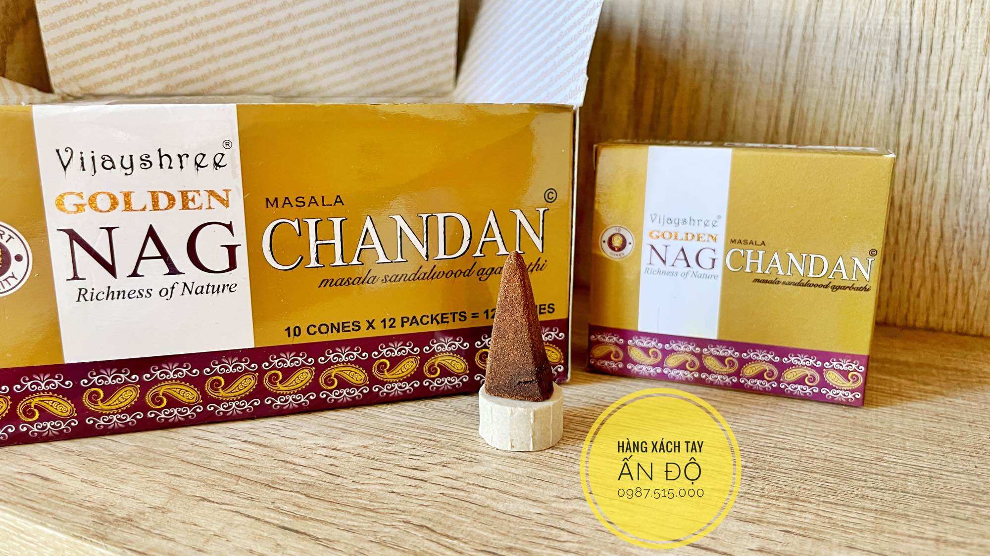Nhang Nụ Chandan Ấn Độ (hộp nhỏ 10 nụ)