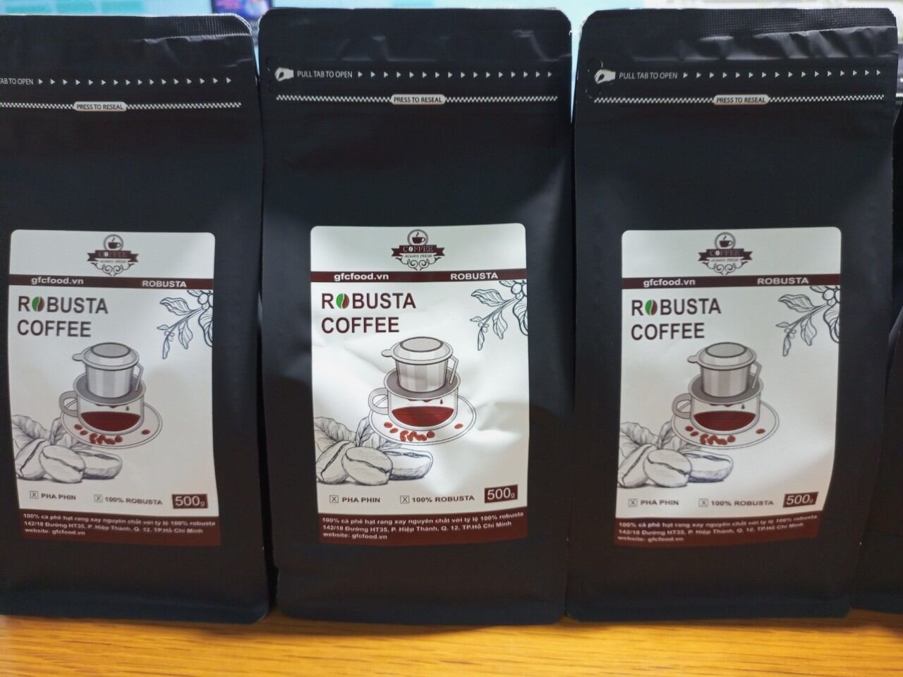 Cà Phê Rang Mộc 100% Robusta,cafe pha Phin - đắng, đậm đà, mạnh, hậu ngọt